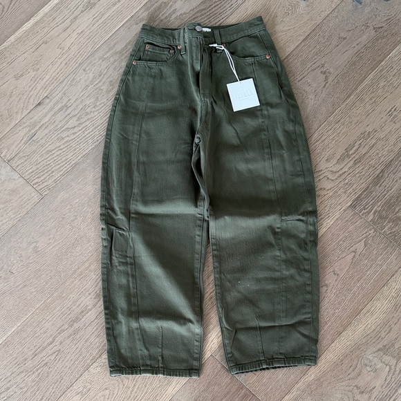 pistola Pants - pistola Olive Utility Wide-Leg Trousers